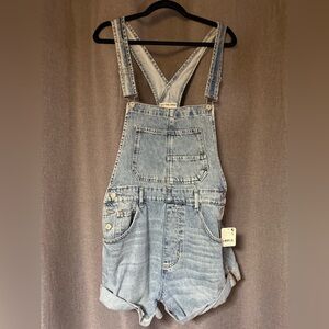 Free People We The Free Denim Overalls with Pockets Medium NWT